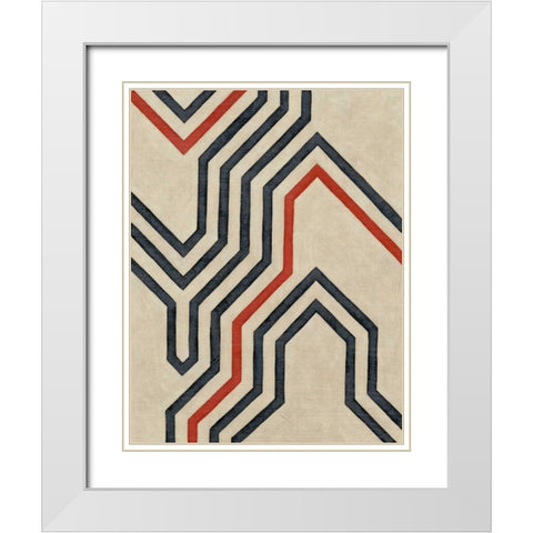 Diversion II White Modern Wood Framed Art Print with Double Matting by Zarris, Chariklia