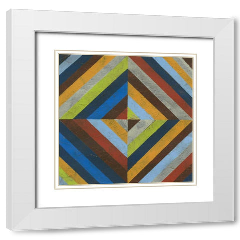 Converge II White Modern Wood Framed Art Print with Double Matting by Vess, June Erica