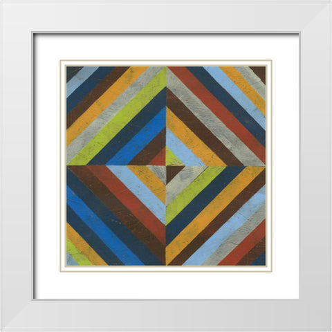 Converge II White Modern Wood Framed Art Print with Double Matting by Vess, June Erica