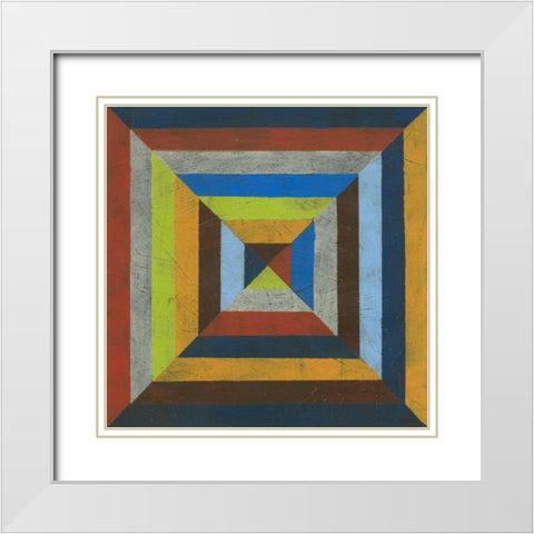 Converge IV White Modern Wood Framed Art Print with Double Matting by Vess, June Erica