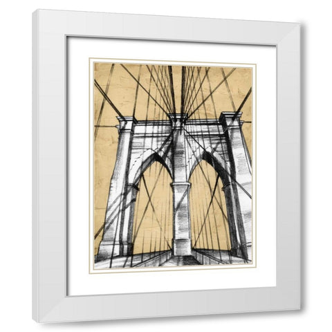Modern Engineering I White Modern Wood Framed Art Print with Double Matting by Harper, Ethan