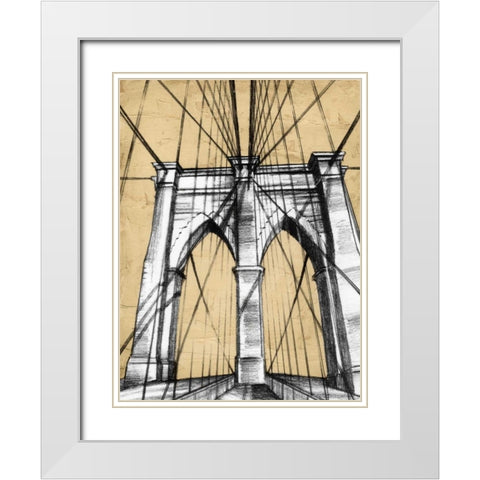Modern Engineering I White Modern Wood Framed Art Print with Double Matting by Harper, Ethan