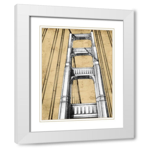 Modern Engineering II White Modern Wood Framed Art Print with Double Matting by Harper, Ethan