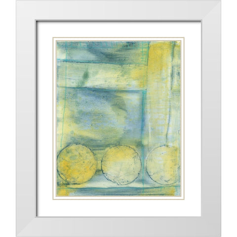 Energy I White Modern Wood Framed Art Print with Double Matting by Goldberger, Jennifer