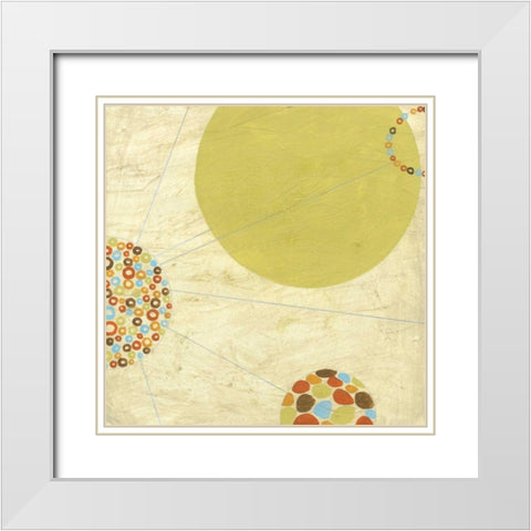 Constellation II White Modern Wood Framed Art Print with Double Matting by Vess, June Erica