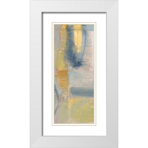 Pastel Fusion I White Modern Wood Framed Art Print with Double Matting by Goldberger, Jennifer