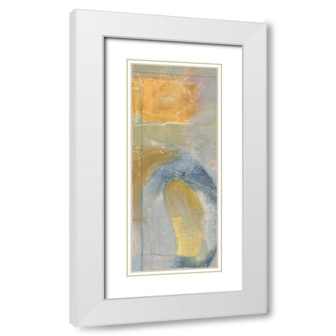 Pastel Fusion II White Modern Wood Framed Art Print with Double Matting by Goldberger, Jennifer