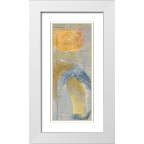 Pastel Fusion II White Modern Wood Framed Art Print with Double Matting by Goldberger, Jennifer