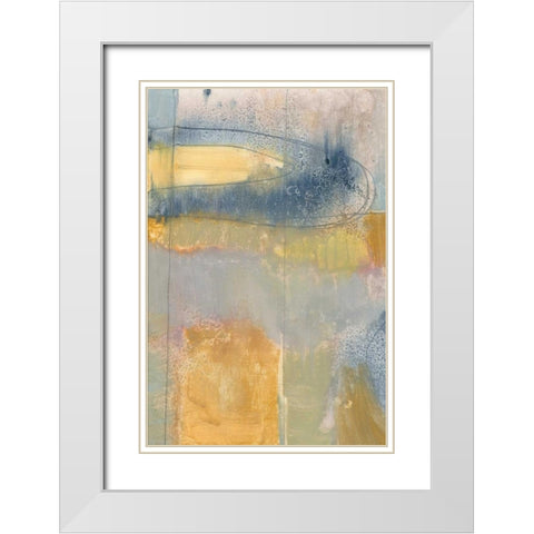 Pastel Fusion IV White Modern Wood Framed Art Print with Double Matting by Goldberger, Jennifer