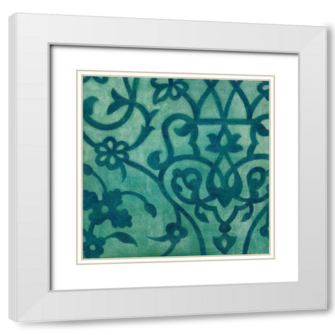 Persian Motif IV White Modern Wood Framed Art Print with Double Matting by Meagher, Megan