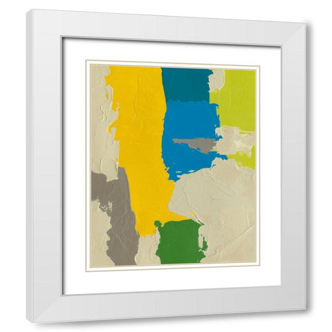 Random Logic IV White Modern Wood Framed Art Print with Double Matting by Zarris, Chariklia