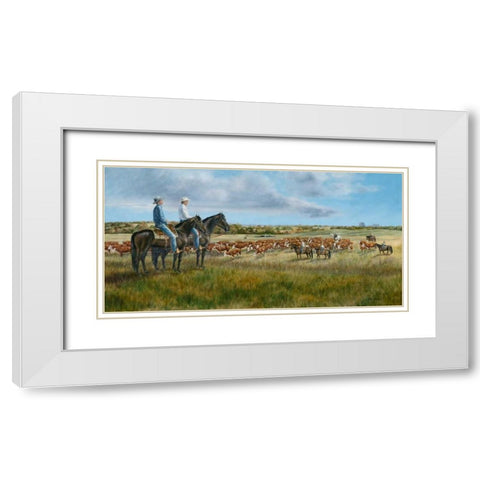 East of the City White Modern Wood Framed Art Print with Double Matting by Mock, Carolyn