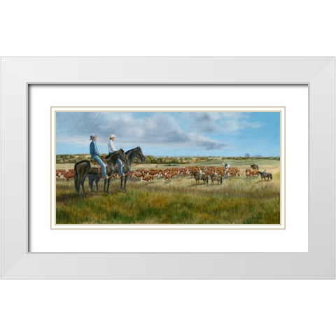 East of the City White Modern Wood Framed Art Print with Double Matting by Mock, Carolyn