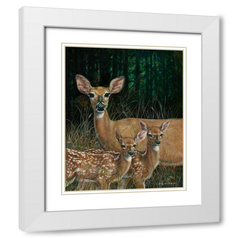 On Alert White Modern Wood Framed Art Print with Double Matting by Mock, Carolyn