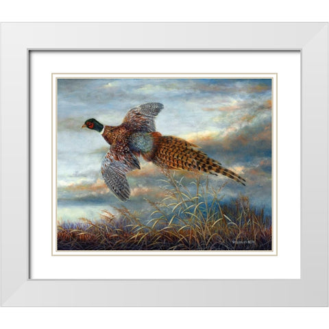 Taking Flight White Modern Wood Framed Art Print with Double Matting by Mock, Carolyn
