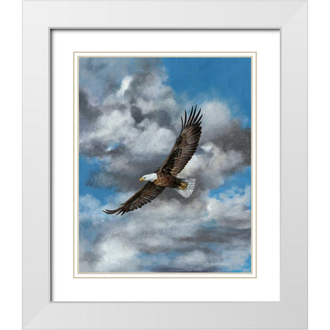 Soaring White Modern Wood Framed Art Print with Double Matting by Mock, Carolyn