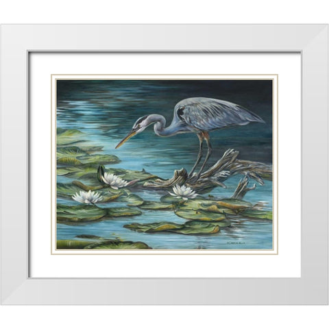 Heron Haven White Modern Wood Framed Art Print with Double Matting by Mock, Carolyn