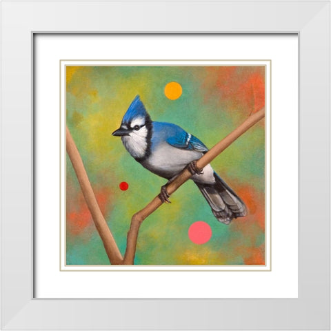 Mysteries of the Universe VI White Modern Wood Framed Art Print with Double Matting by Evans, Bridget G.