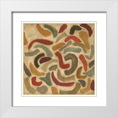 Exuberance I White Modern Wood Framed Art Print with Double Matting by Meagher, Megan
