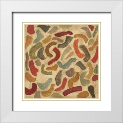 Exuberance II White Modern Wood Framed Art Print with Double Matting by Meagher, Megan