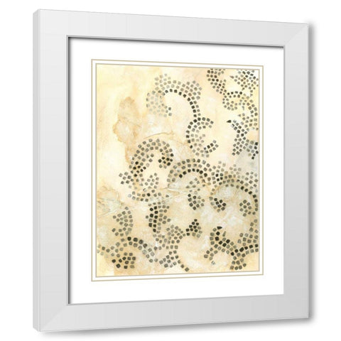 Antique Mosaic I White Modern Wood Framed Art Print with Double Matting by Zarris, Chariklia