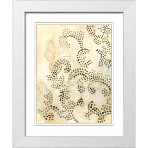 Antique Mosaic I White Modern Wood Framed Art Print with Double Matting by Zarris, Chariklia