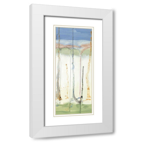 Tributary I White Modern Wood Framed Art Print with Double Matting by Ludwig, Alicia