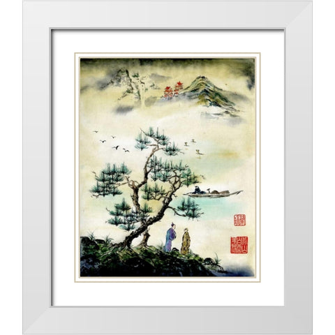 On A Day Like This White Modern Wood Framed Art Print with Double Matting by Rae, Nan