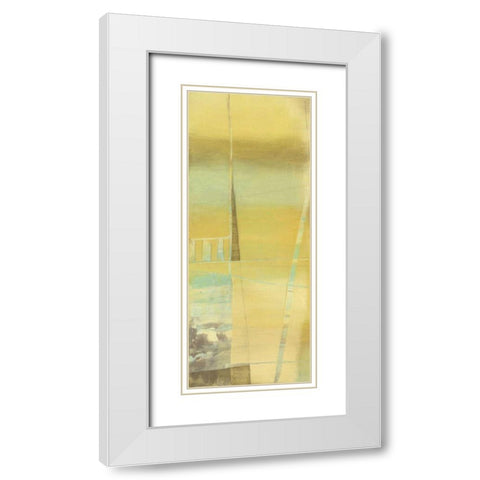 Interconnected I White Modern Wood Framed Art Print with Double Matting by Goldberger, Jennifer