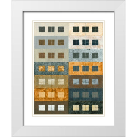 Urban Grid II White Modern Wood Framed Art Print with Double Matting by Archie, Kate