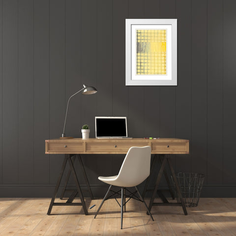 Off The Grid II White Modern Wood Framed Art Print with Double Matting by Goldberger, Jennifer