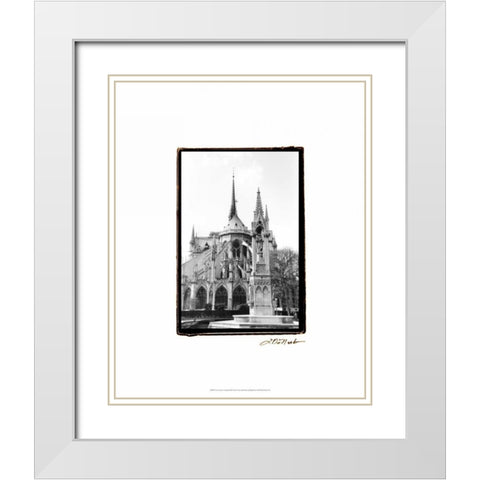 Notre Dame Cathedral III White Modern Wood Framed Art Print with Double Matting by DeNardo, Laura
