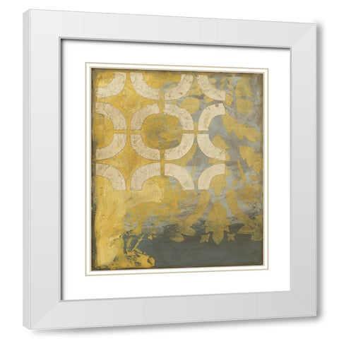 Honeysuckle I White Modern Wood Framed Art Print with Double Matting by Meagher, Megan