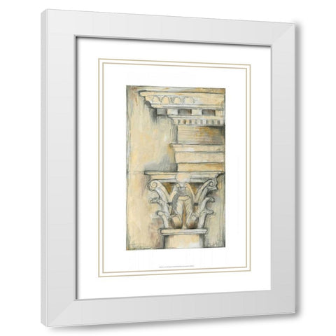 Cornice Rendering II White Modern Wood Framed Art Print with Double Matting by Goldberger, Jennifer