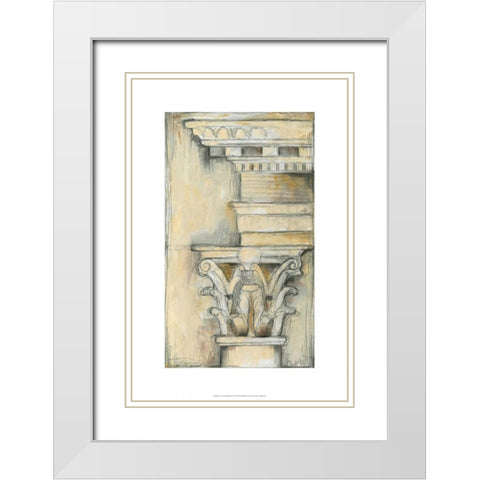 Cornice Rendering II White Modern Wood Framed Art Print with Double Matting by Goldberger, Jennifer