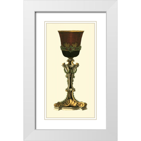 Elongated Goblet II White Modern Wood Framed Art Print with Double Matting by Giardino, Giovanni