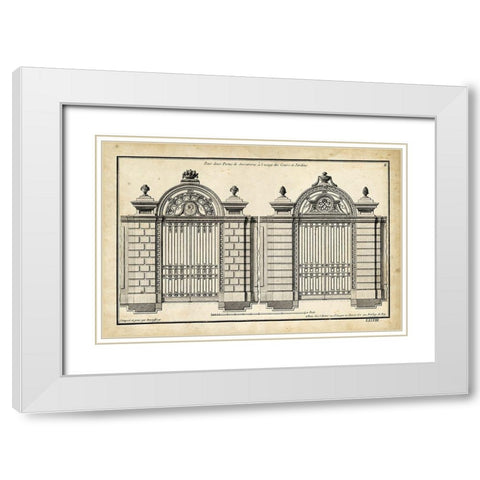 Neufforge Gate I White Modern Wood Framed Art Print with Double Matting by Neufforge