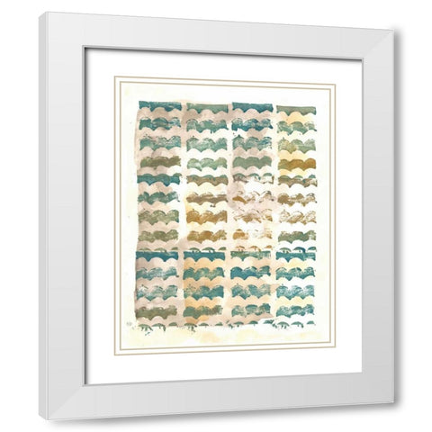 Cadence II White Modern Wood Framed Art Print with Double Matting by Zarris, Chariklia