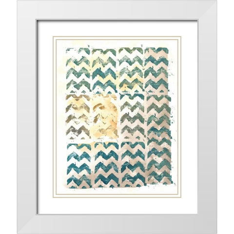 Cadence IV White Modern Wood Framed Art Print with Double Matting by Zarris, Chariklia