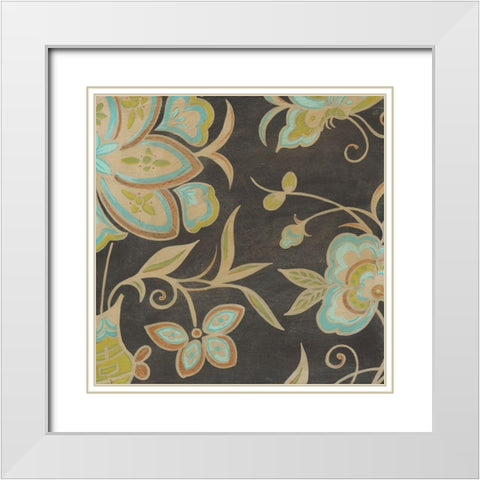 Heirloom Floral II White Modern Wood Framed Art Print with Double Matting by Vess, June Erica