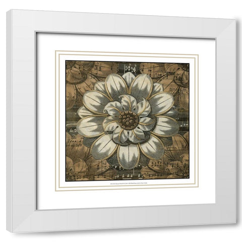 Rosette Detail IV White Modern Wood Framed Art Print with Double Matting by Vision Studio