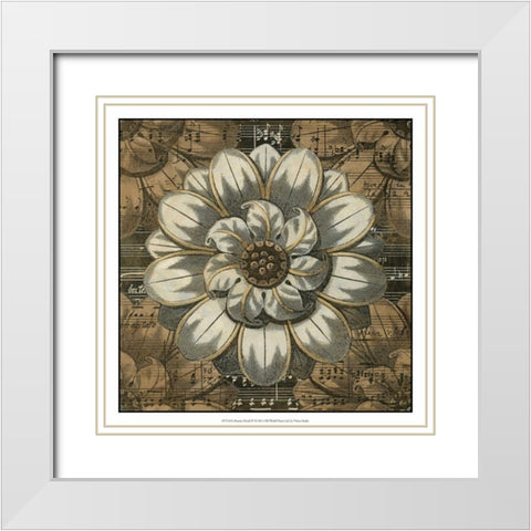 Rosette Detail IV White Modern Wood Framed Art Print with Double Matting by Vision Studio