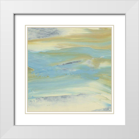 Waters Edge II White Modern Wood Framed Art Print with Double Matting by Ludwig, Alicia