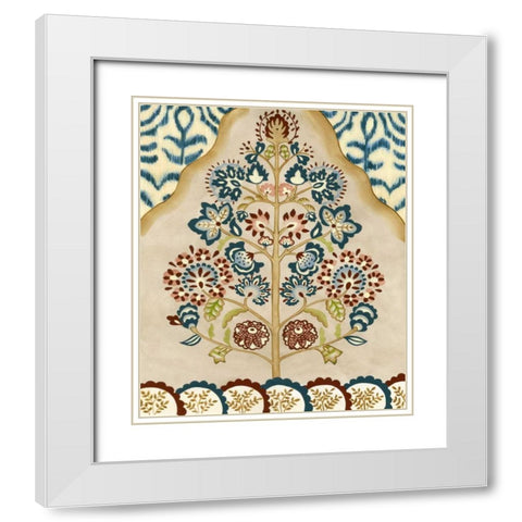 Tapestry Tree I White Modern Wood Framed Art Print with Double Matting by Zarris, Chariklia