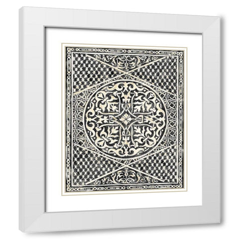 Woodcut in Black I White Modern Wood Framed Art Print with Double Matting by Zarris, Chariklia