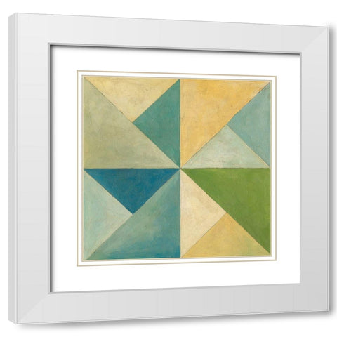 Quilted Abstract I White Modern Wood Framed Art Print with Double Matting by Meagher, Megan