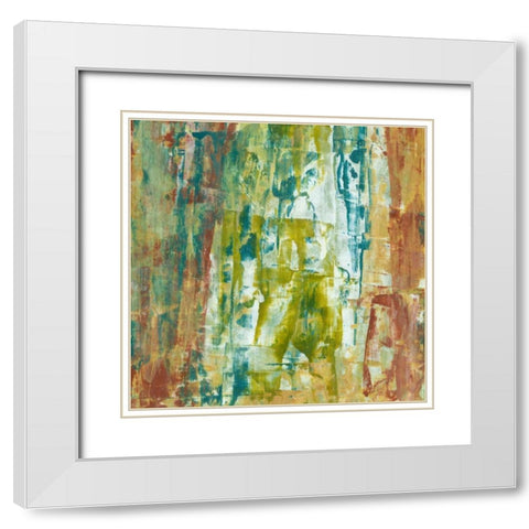 Staccato I White Modern Wood Framed Art Print with Double Matting by Holland, Julie