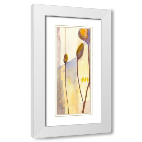 Seed Pods I White Modern Wood Framed Art Print with Double Matting by Goldberger, Jennifer