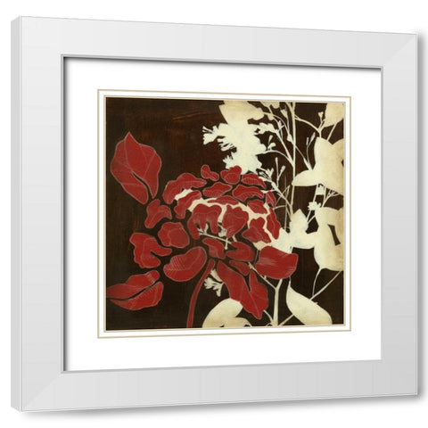 Linen and Silhouettes I White Modern Wood Framed Art Print with Double Matting by Goldberger, Jennifer