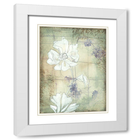 Poppy Whisper II White Modern Wood Framed Art Print with Double Matting by Goldberger, Jennifer